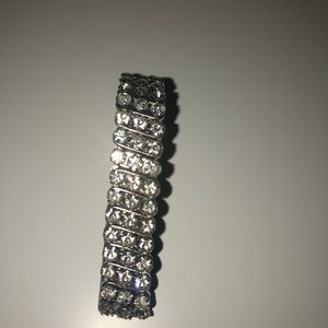 Costume jewelry - Diamond and silver bracelet